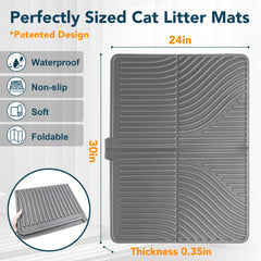UPSKY Cat Litter Mat large size covers more area for less scatter.