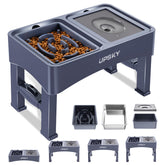 UPSKY elevated dog bowls stand blue for comfortable feeding height and stability.