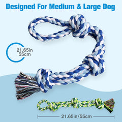 UPSKY natural cotton dog toy dental-cleaning fibers gently floss teeth.