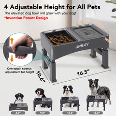 UpSky slow-feeder with oval ridges slows meals for calmer dining.