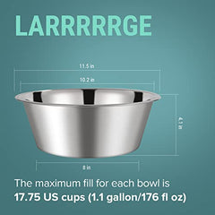 URBUDDIES XL bowl capacity 1.1 gallons for large dogs