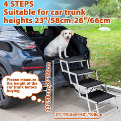 Uross dog stairs car-step-2 shows secure grip for confident climbs.