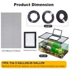 Uross magnetic aquarium lid assembly shows quick setup with durable magnets.