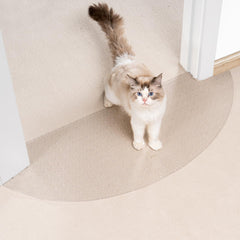 Uross semi-circular carpet protector 2pcs package shot showing easy doorway protection.