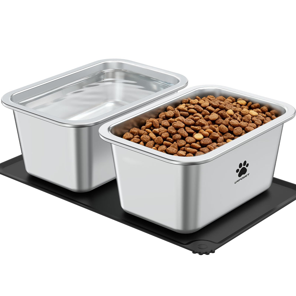 URPOWER 1.65-gallon capacity dog bowls set for large breeds with ample water and food reserve