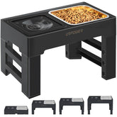 URPOWER 2-in-1 elevated dog bowls assembly with adjustable height stand