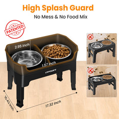 URPOWER anti-spill edges keep the feeding area tidy.