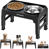 URPOWER elevated bowl stand close-up with non-slip feet for cleaner meals