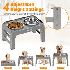 URPOWER 50oz stainless steel bowls provide durable daily feeding.