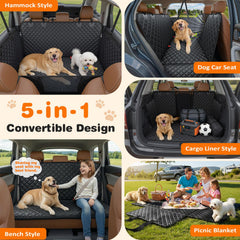 URPOWER 5-in-1 dog seat cover uses waterproof materials to resist spills