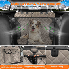 URPOWER 6-in-1 dog car seat cover non-slip anchors prevent shifting during travel