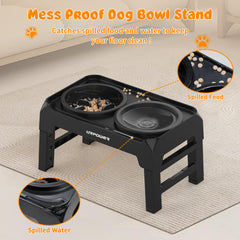 URPOWER angled view shows ergonomic height reducing neck strain during meals