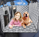 URPOWER back-seat extender assembled shows expanded space for dogs