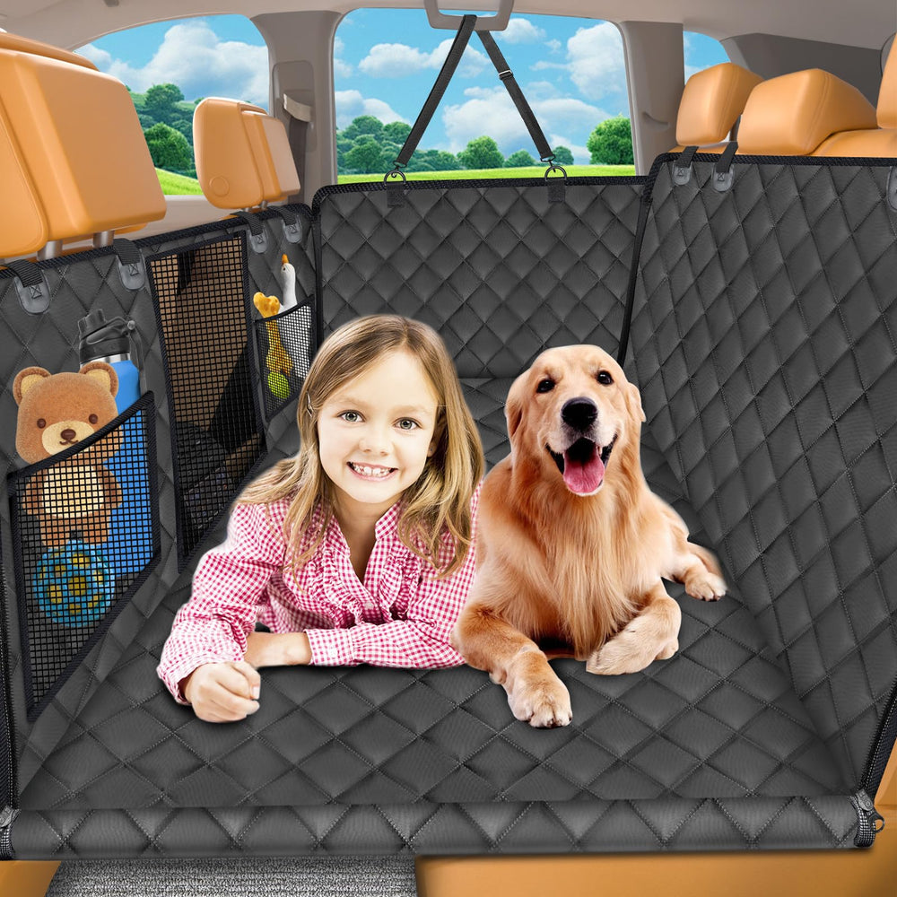 URPOWER back seat extender full coverage protects seats and keeps dogs comfy on long trips.