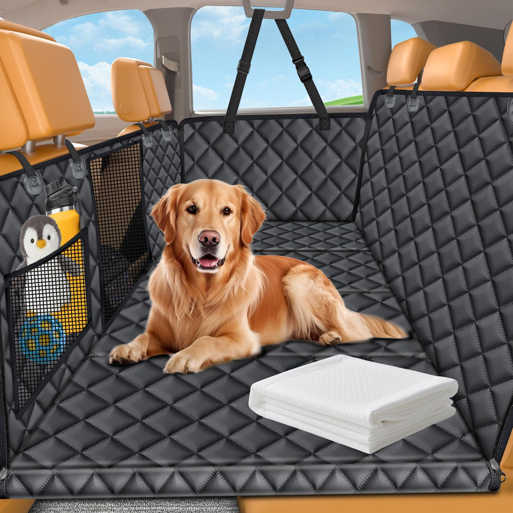 URPOWER back-seat-extender hard bottom creates secure space for dogs on road trips