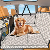 URPOWER backseat extender with hard bottom keeps dogs secure during car trips