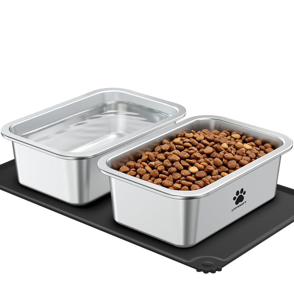 URPOWER dog bowls set with 1.25-gallon capacity for all-day hydration.