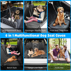URPOWER dog car seat cover mesh window improves airflow and lets you check on your dog