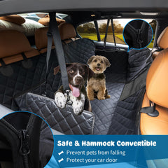 URPOWER dog car seat cover with side flaps protects doors and upholstery.