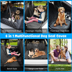 URPOWER dog seat cover with mesh window improves airflow and lets you monitor pets.
