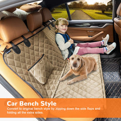 URPOWER dog seat cover nonslip back prevents sliding during braking for safer rides.
