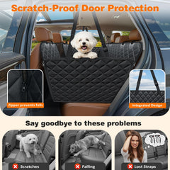 URPOWER dog seat cover with side flaps guards edges and keeps dogs secure