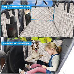 URPOWER dog seat cover with zippered side flaps prevents falls and keeps doors clean