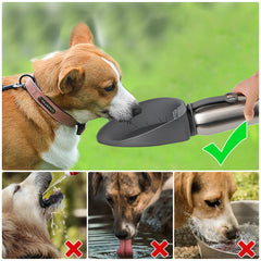 URPOWER dog water bottle leak-proof cap helps prevent spills on hikes