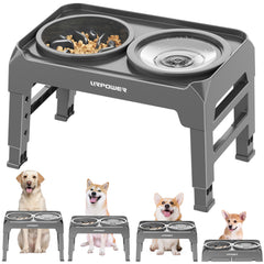 URPOWER elevated dog bowls assembly keeps feeding area clean with raised edges.