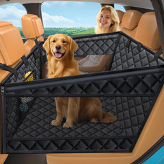 URPOWER hard bottom dog car seat provides extra space for large dogs on long trips.