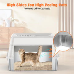 URPOWER litter box lid attached, showing enclosed privacy and odor containment.