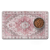 Usnfhcaw pet-food-mats absorbent dog-mat keeps spills quick-drying for a cleaner feeding area.