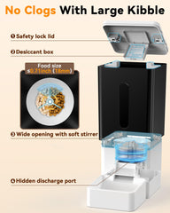 UTCG large-breed feeder anti-clog design keeps kibble flowing smoothly.