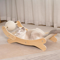 UUig cat scratcher bed with sisal pad—durable lounging and scratching for indoor cats