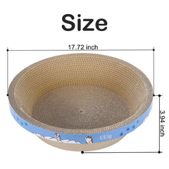 UUig cat scratcher bowl bed side view shows curved design for comfortable sleep.