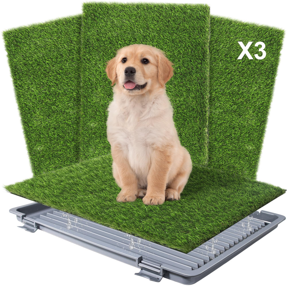 UUpet dog grass pad 22x18 ready for indoor potty training and easy cleanup.