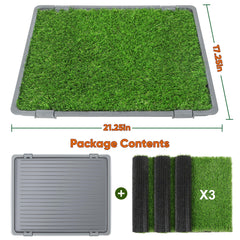 UUpet dog grass pad tray shows sturdy urine collection area for mess-free use.