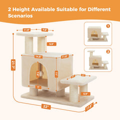 UYMI cat condo with dangling ball inside supports playful scratching and enrichment.