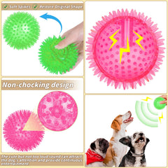 UZLU durable squeaky ball with thick wall and irregular bounce for engaging play.