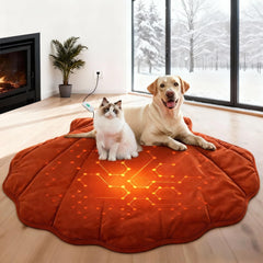 Vagascape leaves-pattern cover offers cozy warmth for large dogs on chilly days.