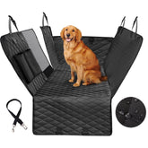 Vailge dog seat cover hammock setup protects back seat from dirt and fur.