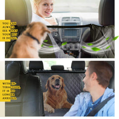 Vailge dog seat cover mesh visual window promotes airflow and comfort during travel.