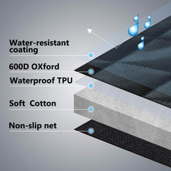 Vailge dog seat cover side flaps easy-entry design protects edges.