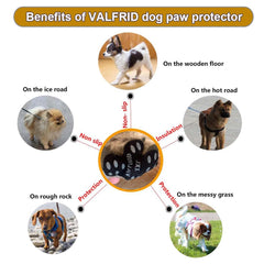 VALFRID dog paw pads textured sole detail for rugged, stable footing