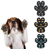 VALFRID dog paw pads provide traction on hardwood floors for slippery surfaces.