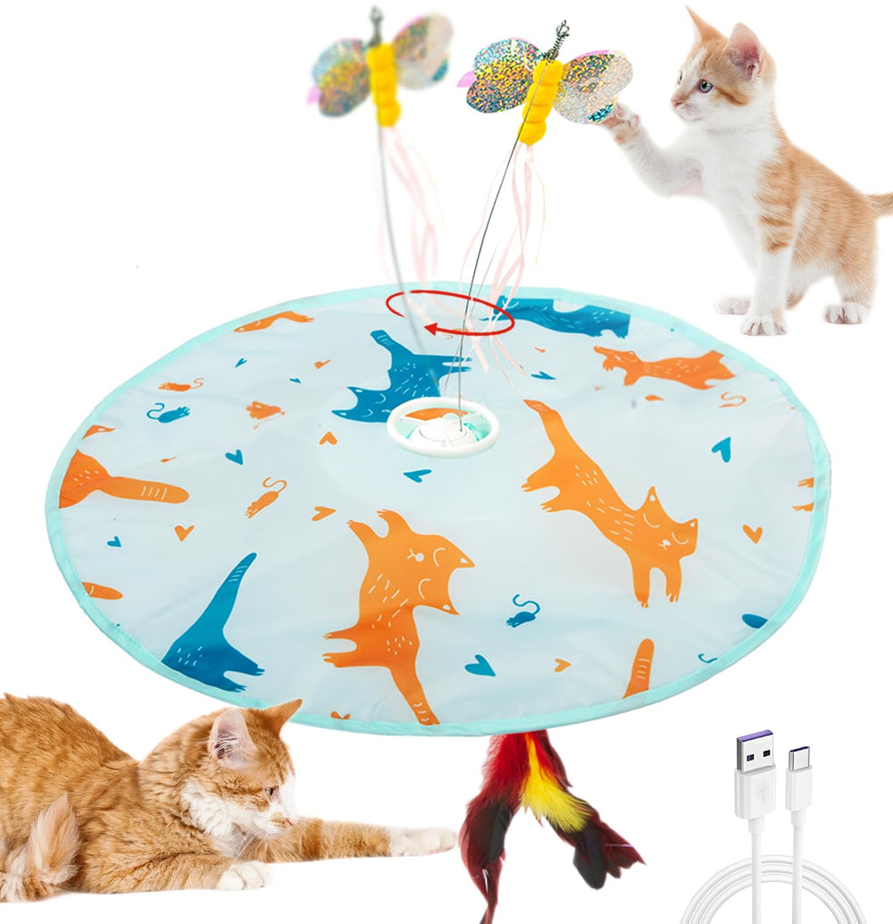 Valonii butterfly 360-rotation toy engages cats for exercise.