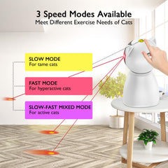 Valonii Cat Laser Toy rechargeable battery charging via USB for long sessions.
