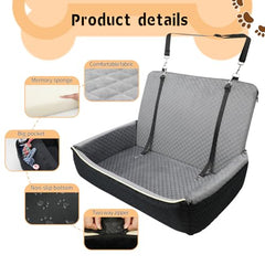 Vamtnner dog car seat soft suede fabric for comfortable rides
