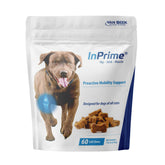 Van Beek-Natural Science InPrime Canine bottle front offers palatable joint mobility support.