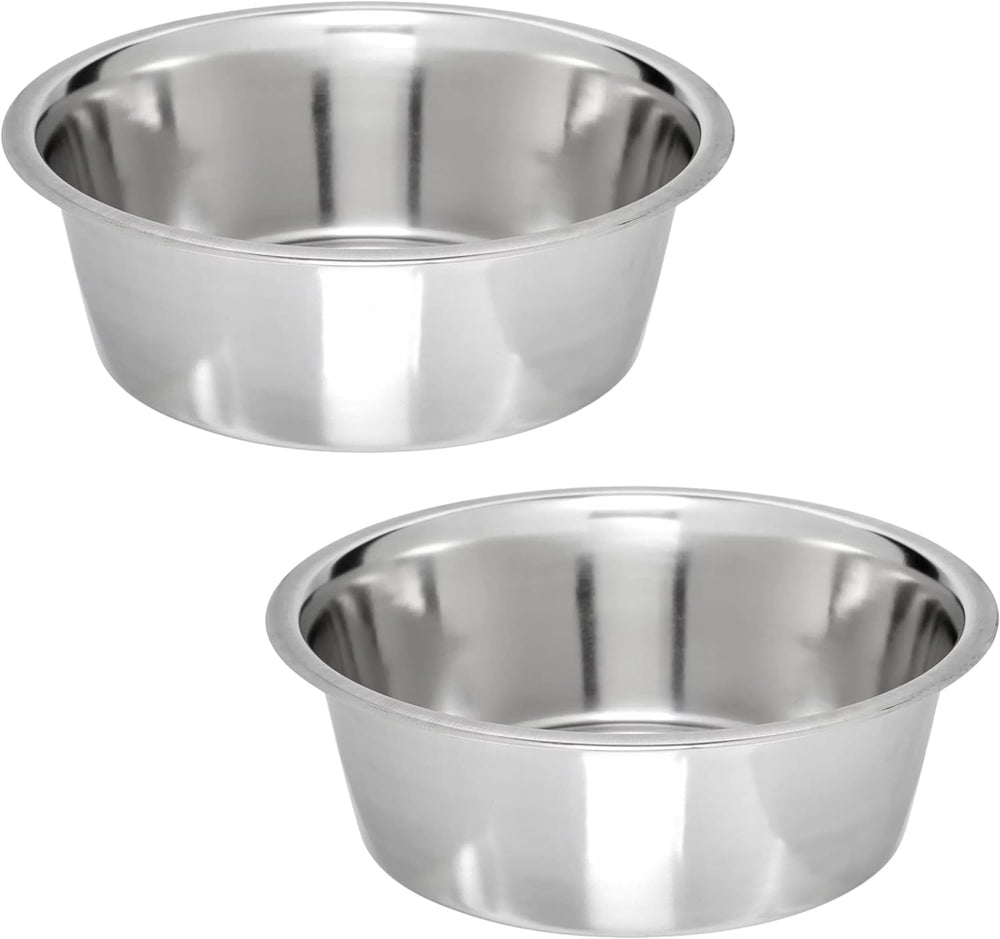 Vanacara two-pack stainless steel dog bowls—durable daily feeding solution.